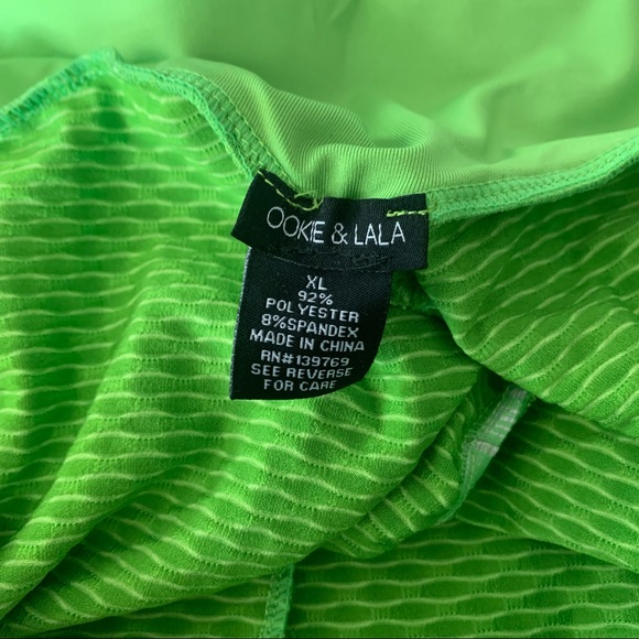 OOKIE & LALA High Waisted Honeycomb Leggings in Neon Green - Picture 7 of 8